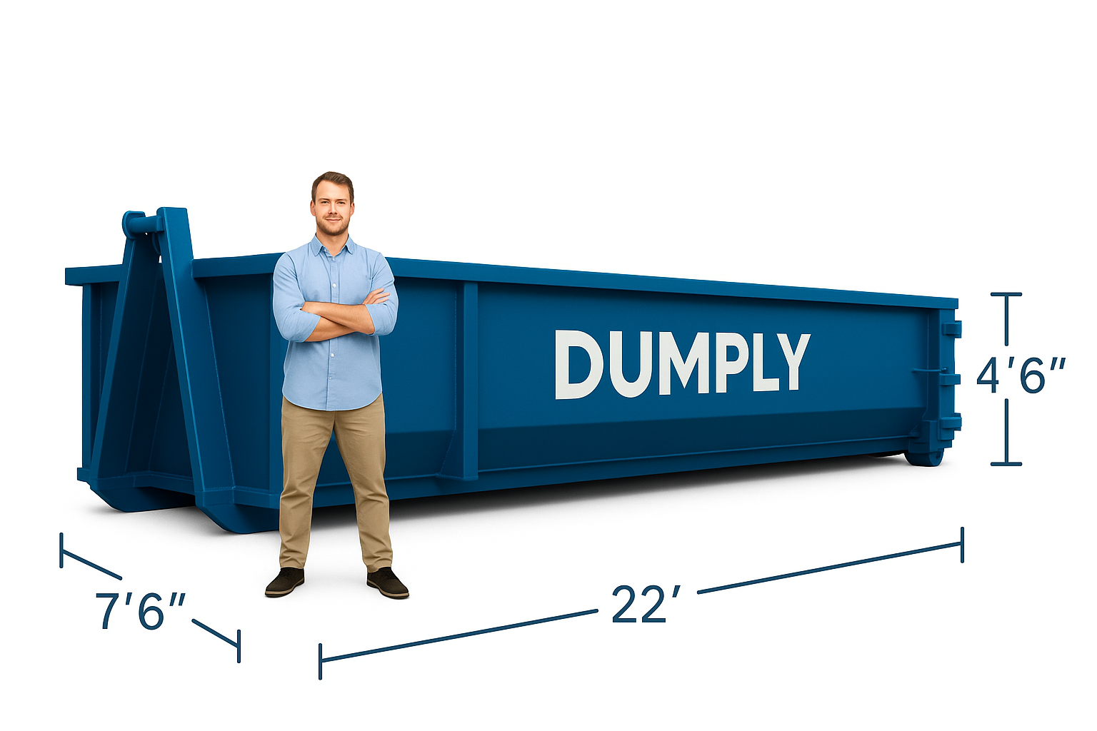 20 Yard Dumpster rental in Tallahassee FL - 22' x 7'6" x 4'6" - Dumply Dumpster Rentals